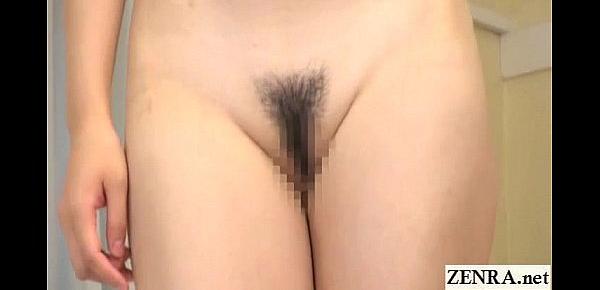  Embarrassed naked Japanese amateur shy striptease Subtitled